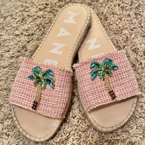 Manebi Summer Palm Tree Jeweled Sandal size 7